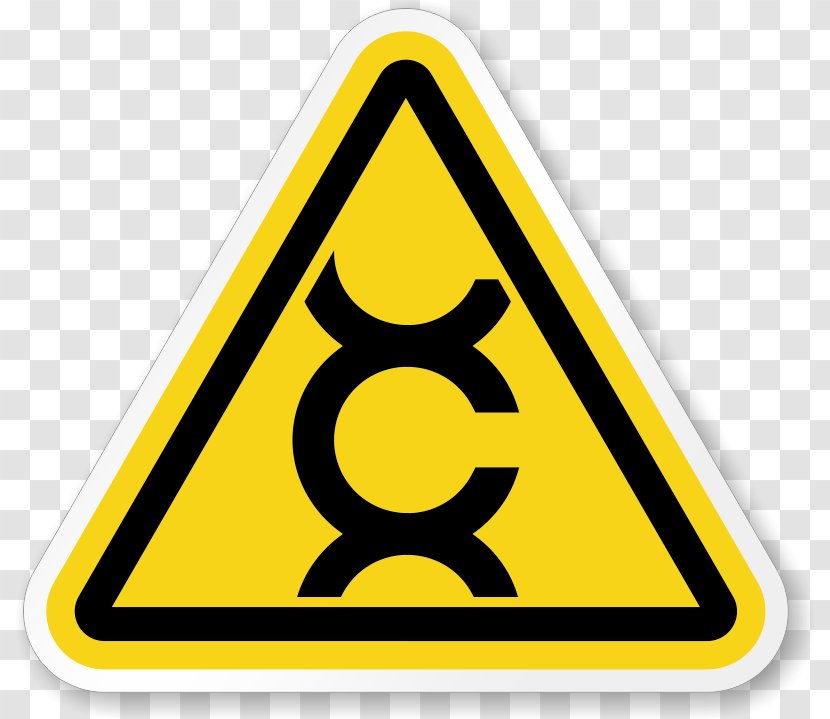 Hazard Symbol Warning Sign Dangerous Goods Carcinogen - Escalator Transparent PNG