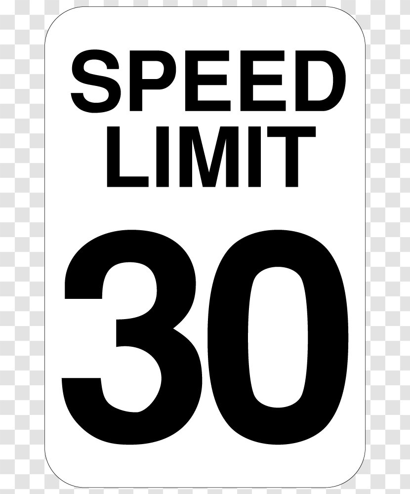 Speed Limit School Zone Miles Per Hour Traffic - Number - 5 Transparent PNG