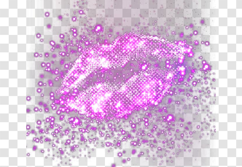 Glitter Petal Pattern - Lilac - Lipstick Transparent PNG