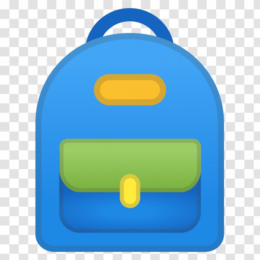 Emoji Backpack School Satchel - Yellow Transparent PNG