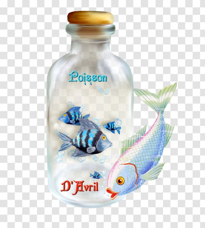 Fish In A Bottle Sushi & Grill Glass Clip Art - Water Transparent PNG