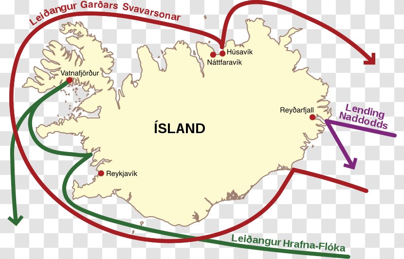 Settlement Of Iceland Landnámabók Viking Age Icelanders - Defense Force - Vector Map Transparent PNG