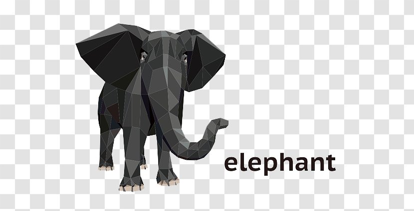 African Elephant Shape Geometry - Snout - Polygon Combination Transparent PNG