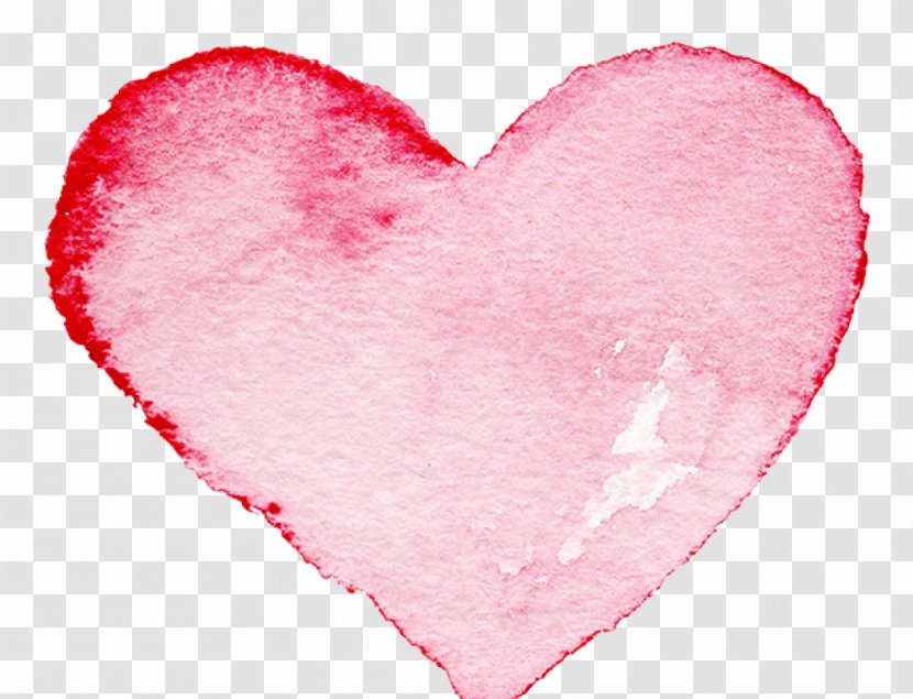 Watercolor Painting Image Heart Drawing - Silhouette Transparent PNG