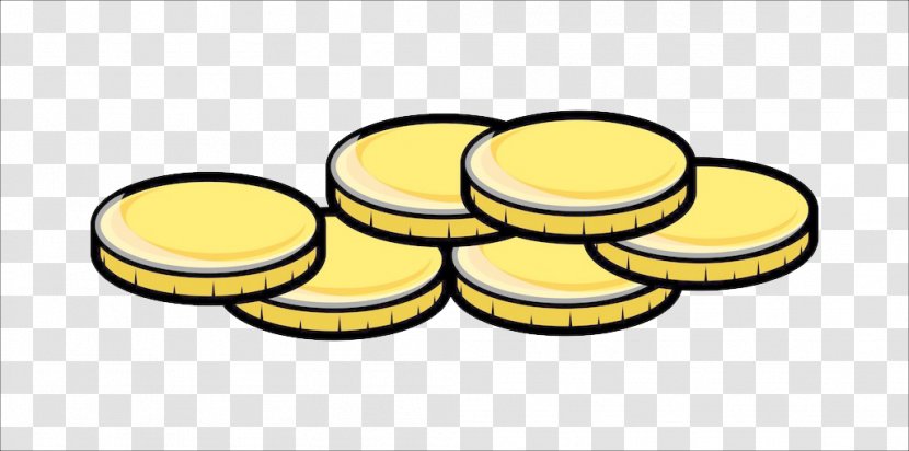 Cartoon Gold Coin Clip Art Transparent PNG