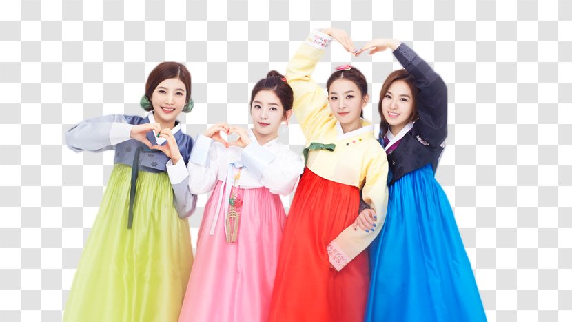 Hanbok Red Velvet Korean Idol K-pop - Cartoon Transparent PNG