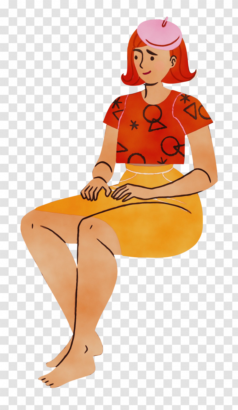 Joint Cartoon Pin-up Girl Sitting Science Transparent PNG