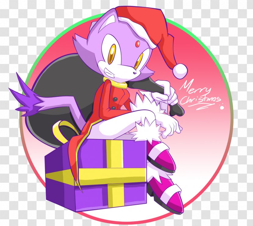 Christmas Blaze The Cat Sonic Hedgehog Silent Night - Purple Transparent PNG
