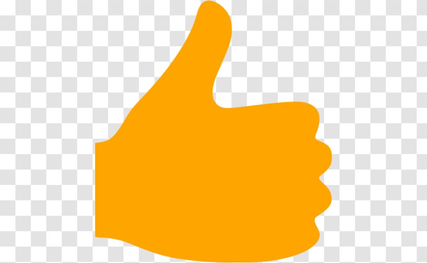 Thumb Signal Orange - Symbol - Thumbs Up Transparent PNG