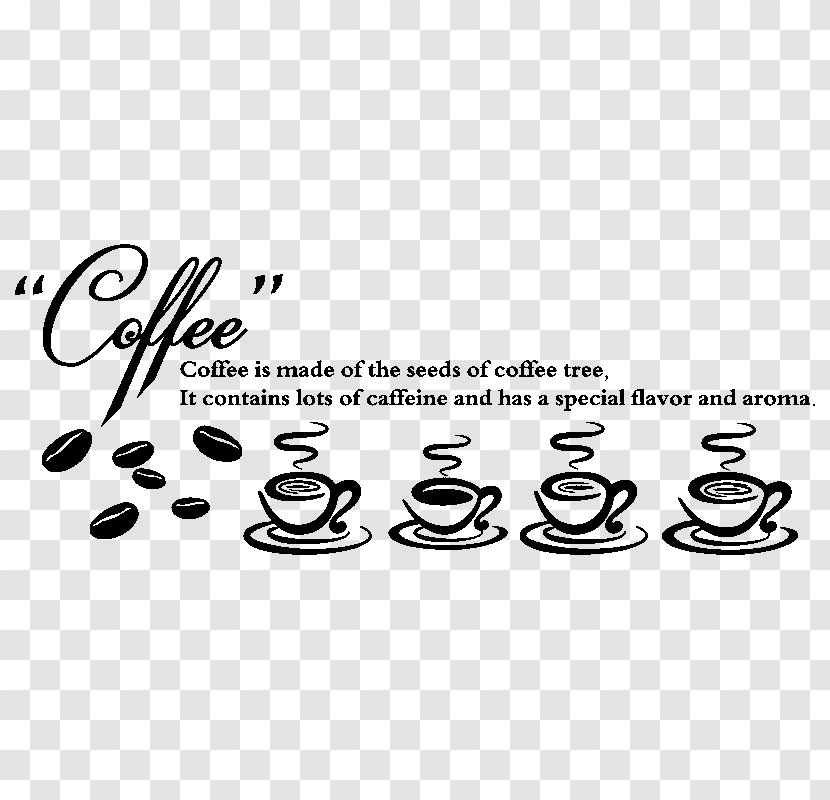 Cafe Coffee Cup Wall Decal Cappuccino - Brand Transparent PNG