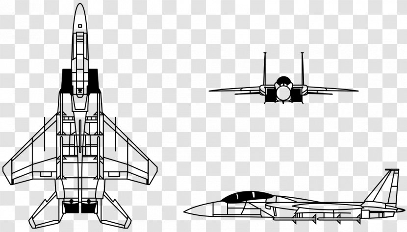 McDonnell Douglas F-15 Eagle F-15E Strike Boeing F-15SE Silent Fighter Aircraft - Sketches Transparent PNG