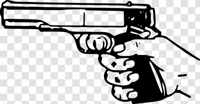 Gun Pistol Weapon Clip Art - Watercolor - Fen Vector Transparent PNG