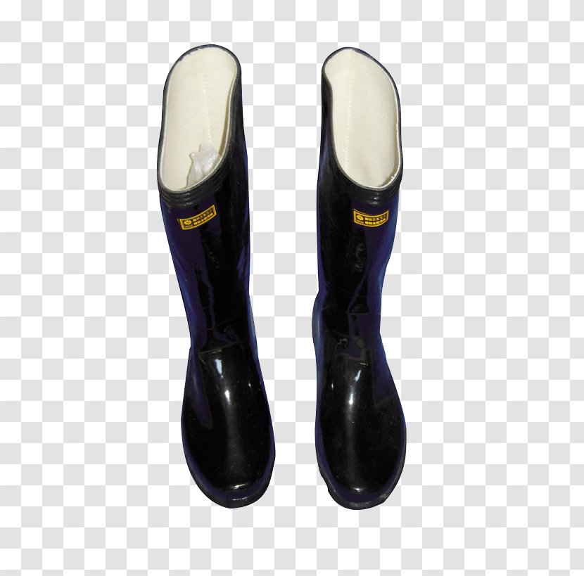 Riding Boot Shoe Wellington - Black Rain Boots Transparent PNG