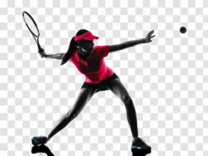 Tennis Player Stock Photography Silhouette Woman - Team Sport - Backlit Photo Transparent PNG