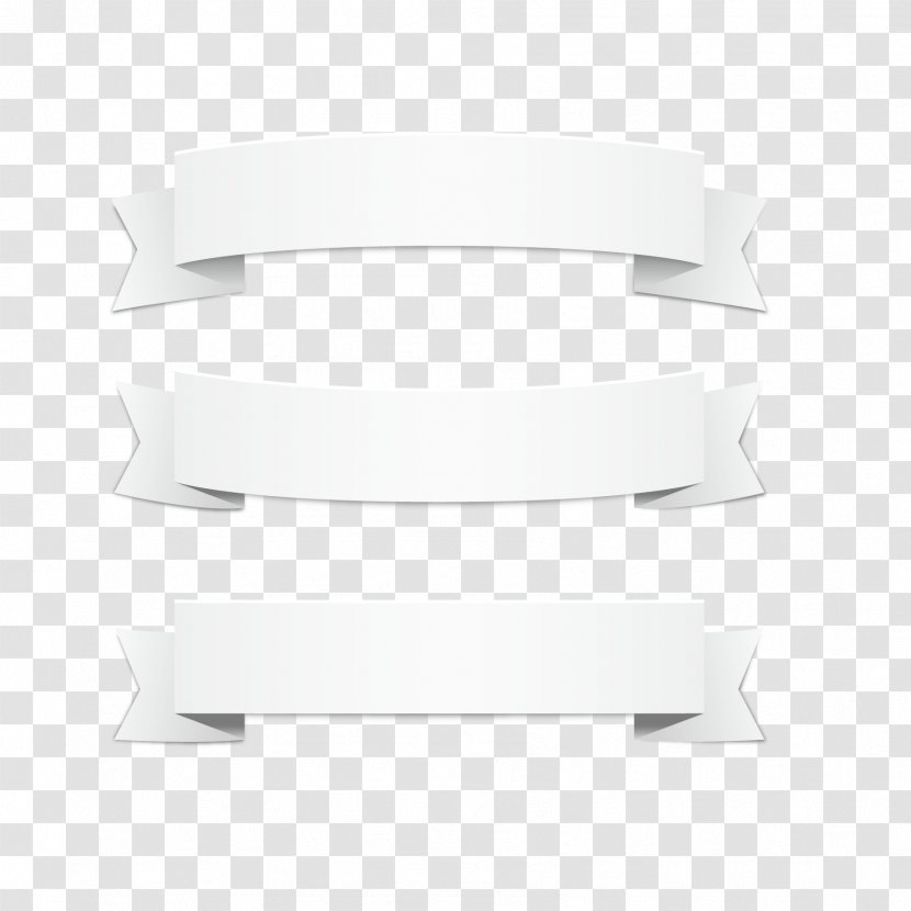 White Pattern - Rectangle - Vector Ribbon Transparent PNG