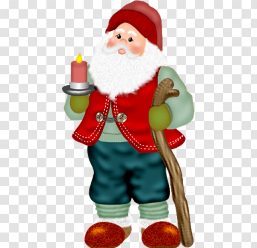 Santa Claus Ded Moroz Christmas Ornament Beard - Decoration - Cartoon Painted Red Bearded Man Transparent PNG