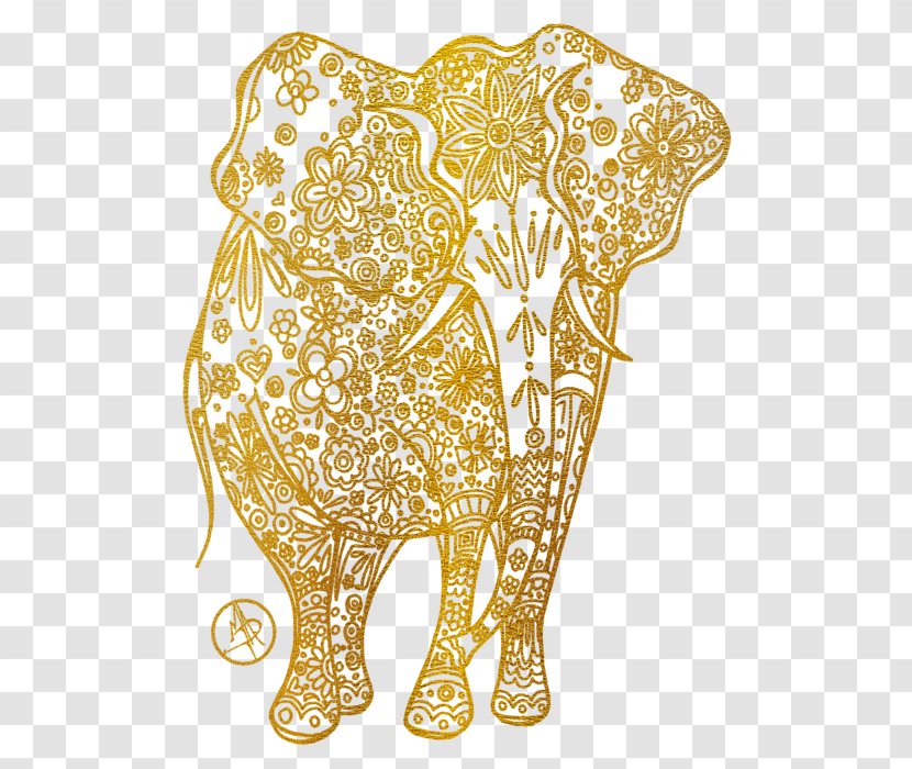 Indian Elephant African Elephantidae Drawing - Flower - Painting Transparent PNG