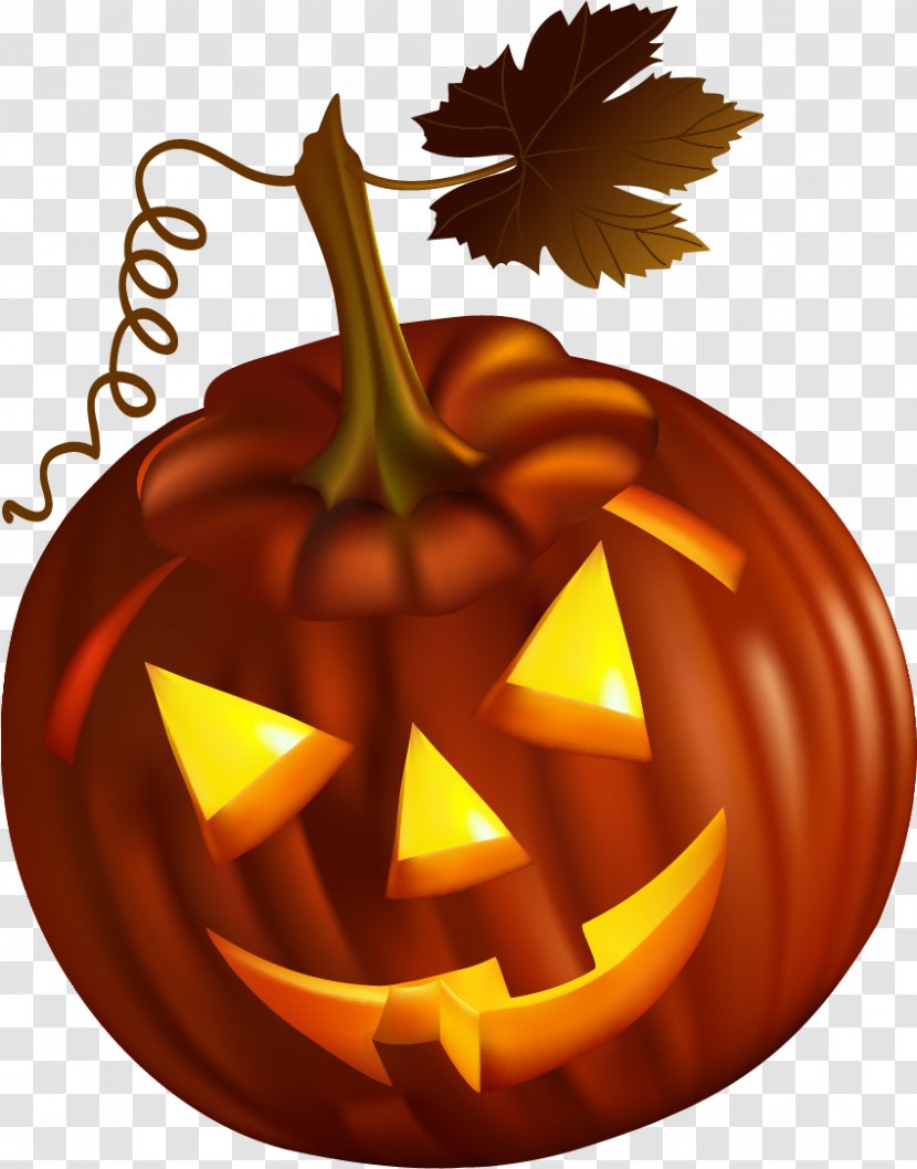 Jack-o'-lantern Halloween Pumpkin Calabaza - Vegetable - Design Elements HALLOWEEN Transparent PNG