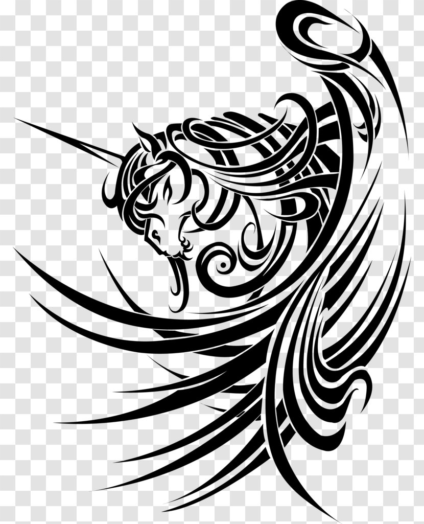 Tattoo Unicorn Horse Pegasus Tribe - Photography - Head Transparent PNG
