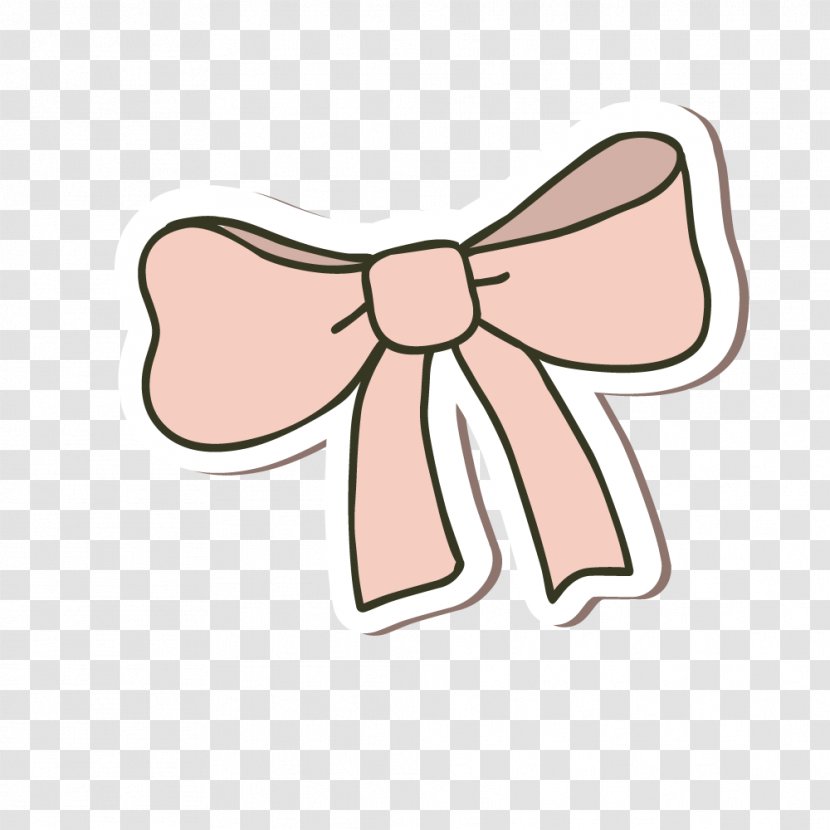 Pink Shoelace Knot Clip Art - Silhouette - Vector Bow Transparent PNG