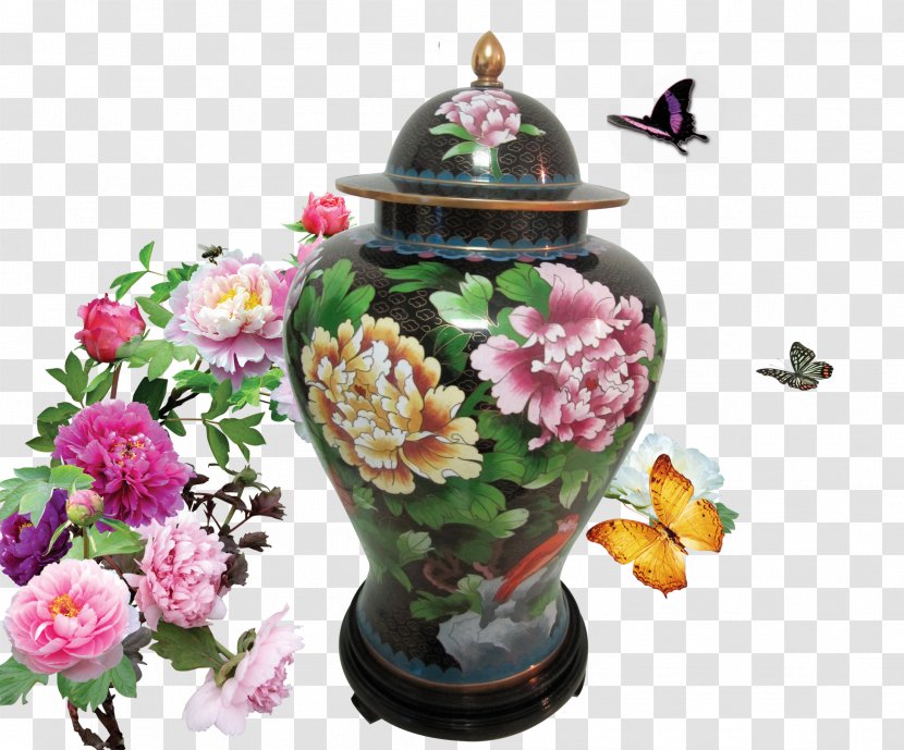 Flower Bouquet Garden Roses - Animation - Peony Vase Transparent PNG