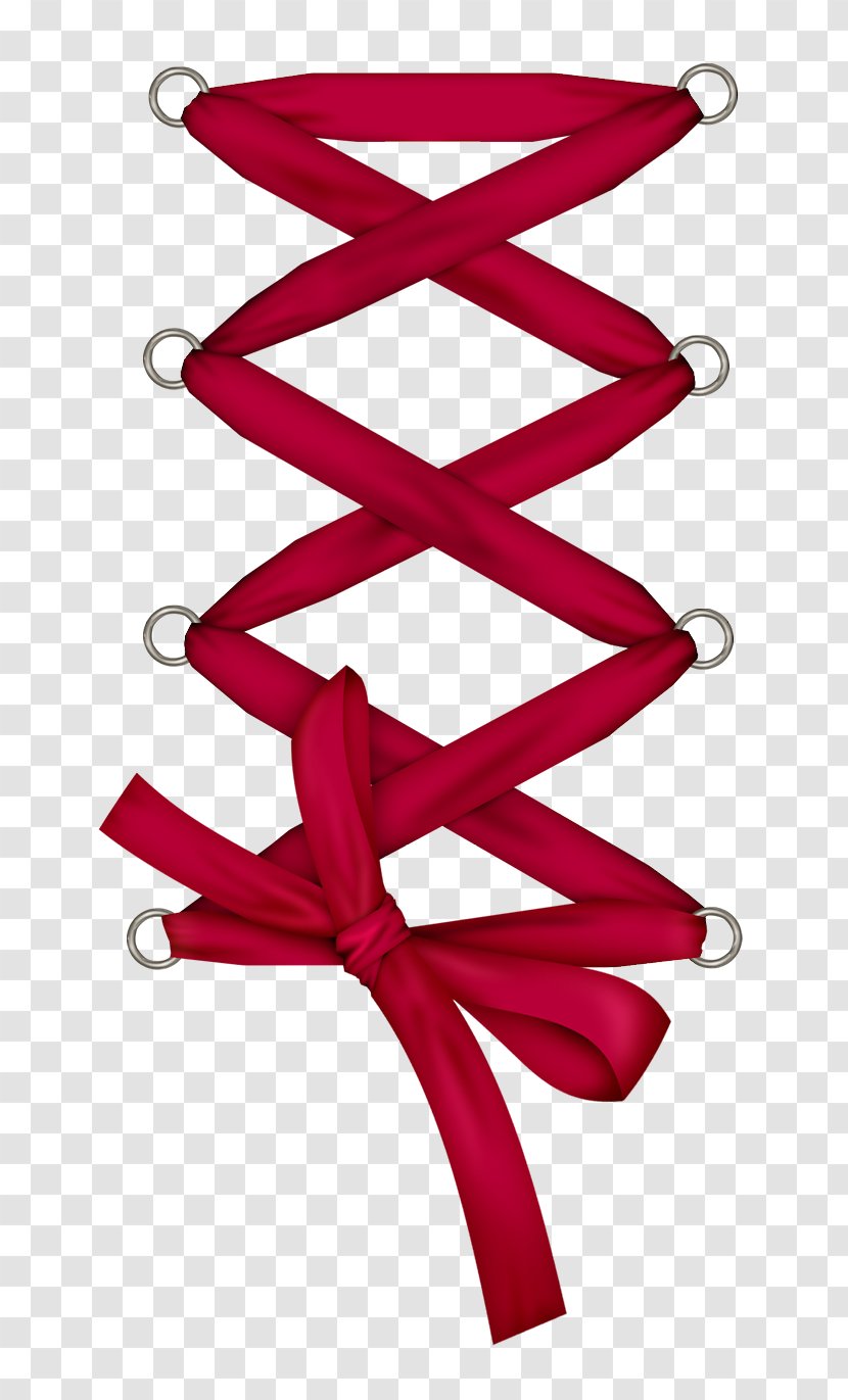Shoelaces Ribbon Clip Art - Red - Tie Transparent PNG
