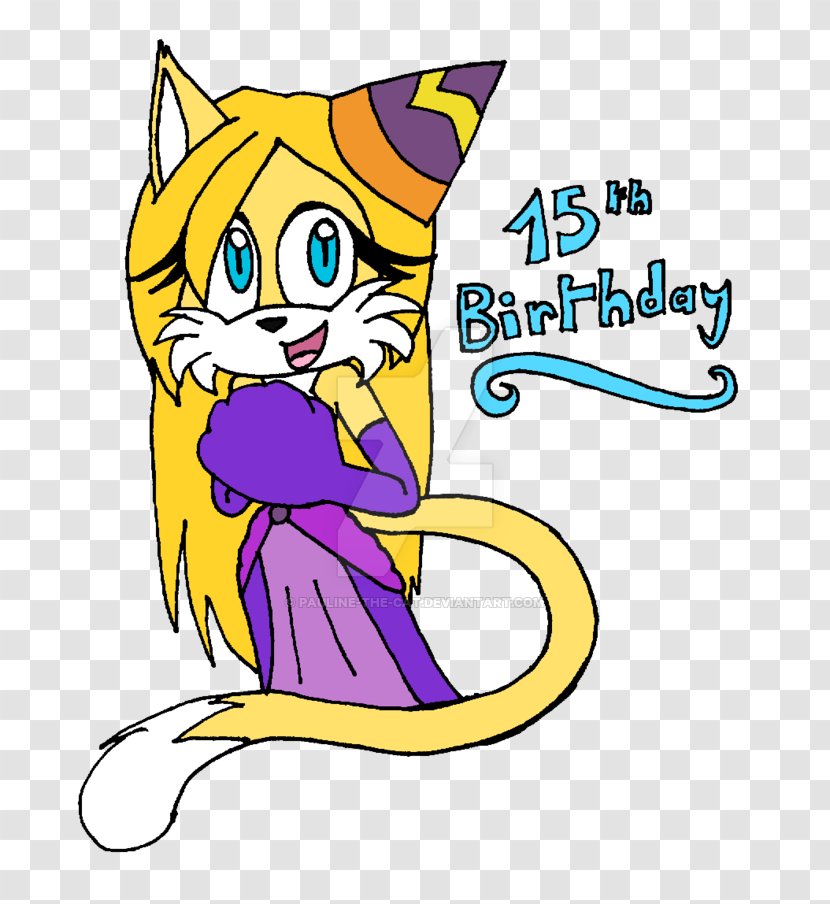 Whiskers Cat Cartoon Clip Art - Small To Medium Sized Cats - 15th Birthday Transparent PNG