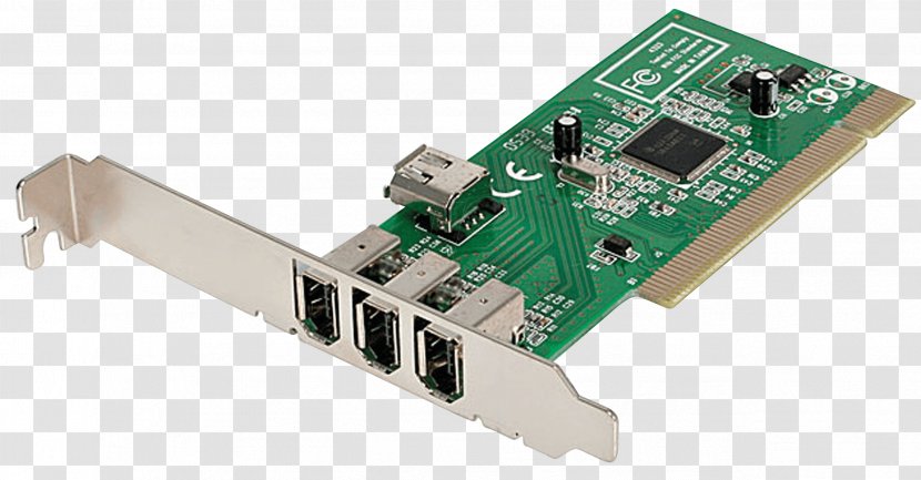 IEEE 1394 Conventional PCI Expansion Card Computer Port Adapter - Pci Transparent PNG
