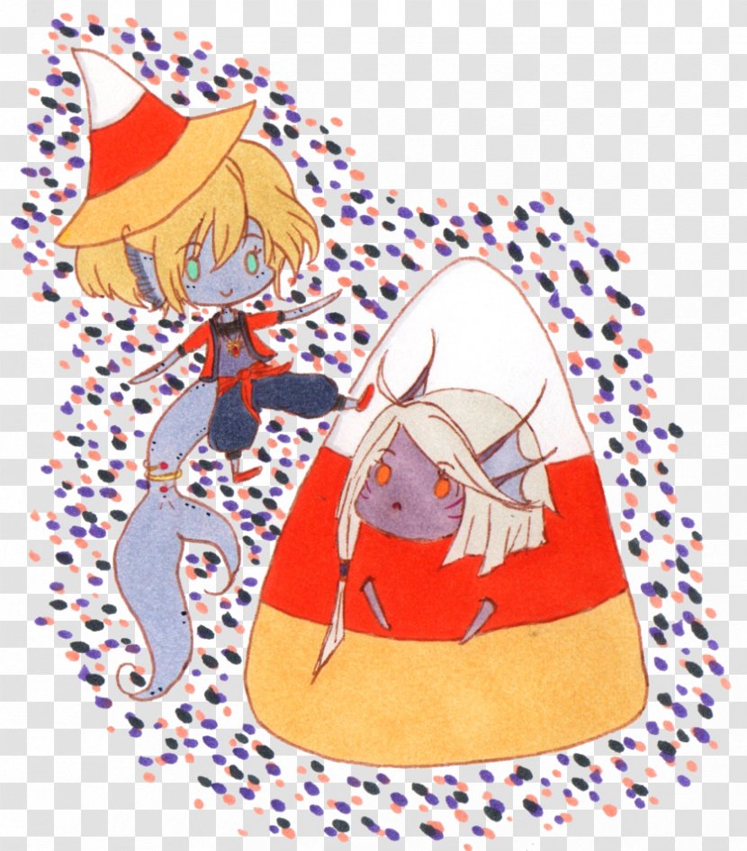 Clip Art Party Hat Illustration Headgear - Cartoon - Cute Candy Corn Transparent PNG