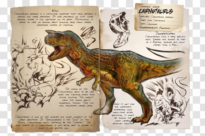 ARK: Survival Evolved Carnotaurus Giganotosaurus Dinosaur Allosaurus - Baryonyx - Beaver Transparent PNG