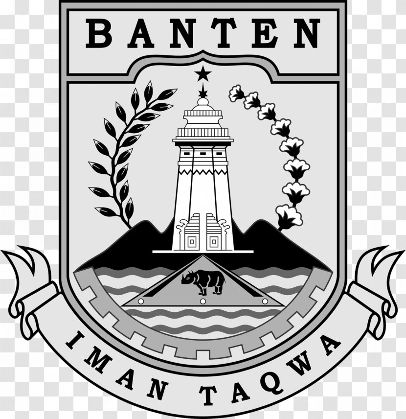 Lambang Banten Black And White Clip Art Logo - Soekarno Transparent PNG