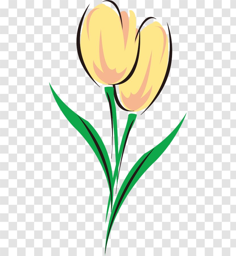 Tulip Cut Flowers Clip Art Tattoo - Watercolor - Arabic Tattoos Celebrities Transparent PNG