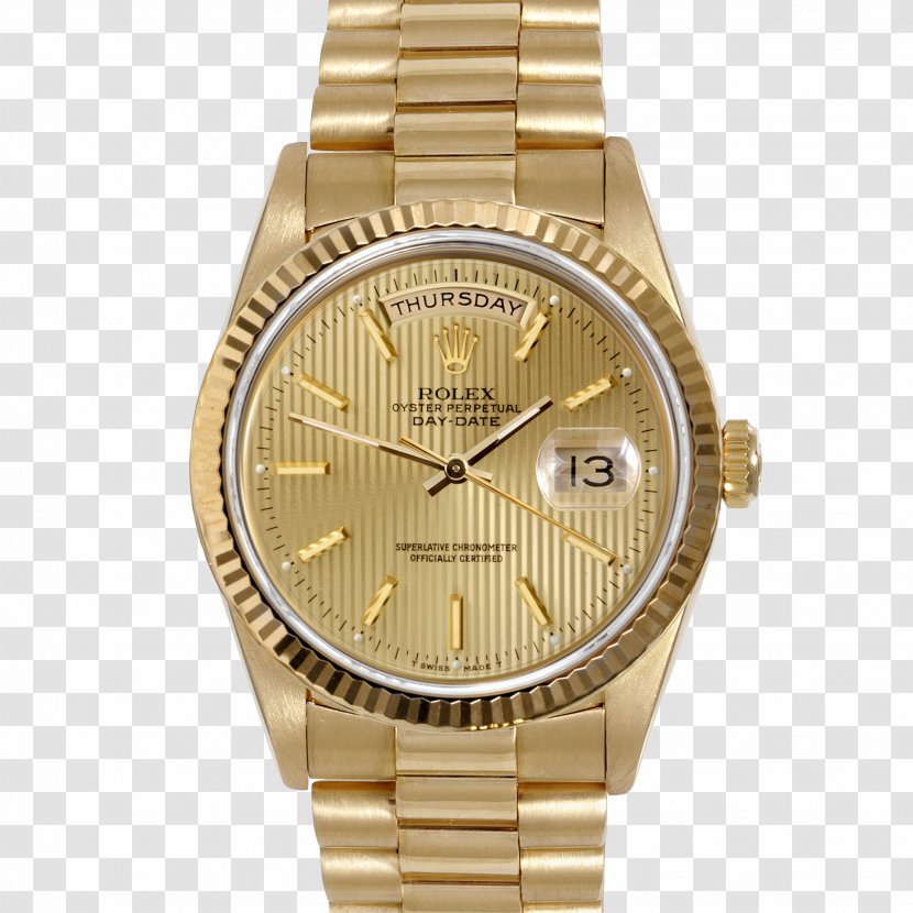 Rolex Datejust Day-Date Watch Gold - Strap - Watches Transparent PNG