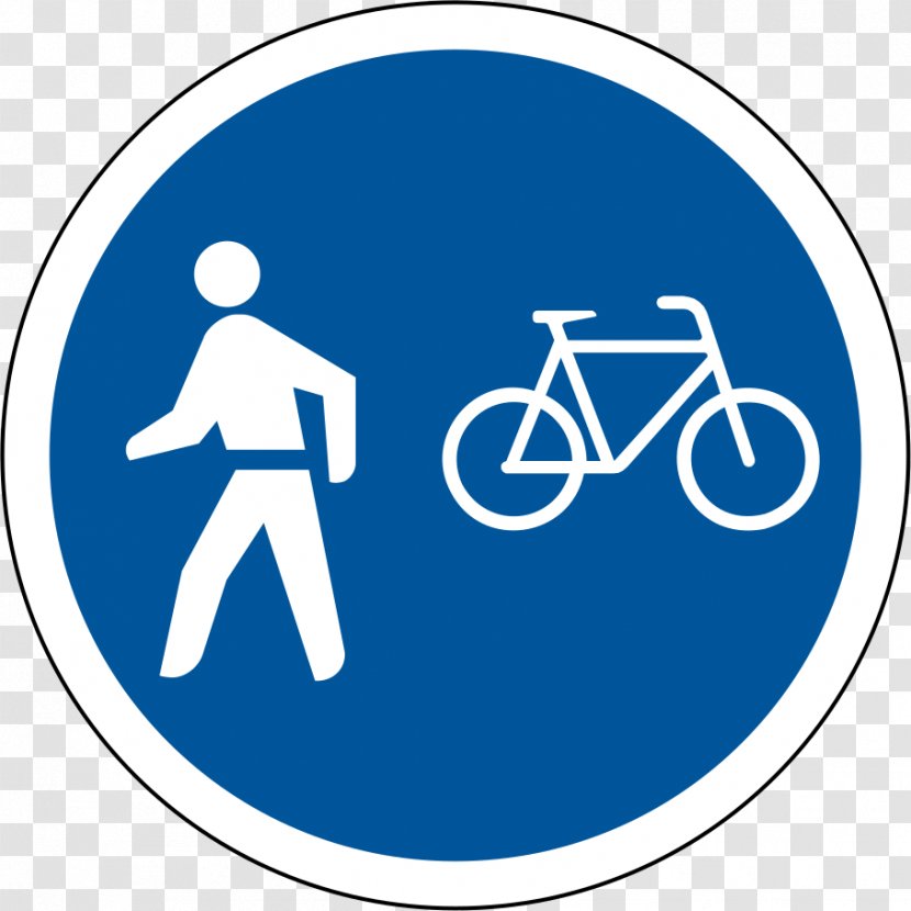 Traffic Sign Cycling Bicycle Pedestrian Road - Area Transparent PNG