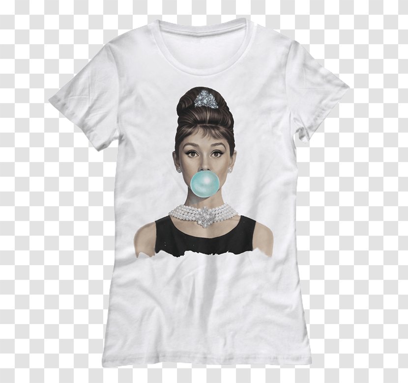 Audrey Hepburn T-shirt Sleeve Breakfast At Tiffany's - Fashion Transparent PNG