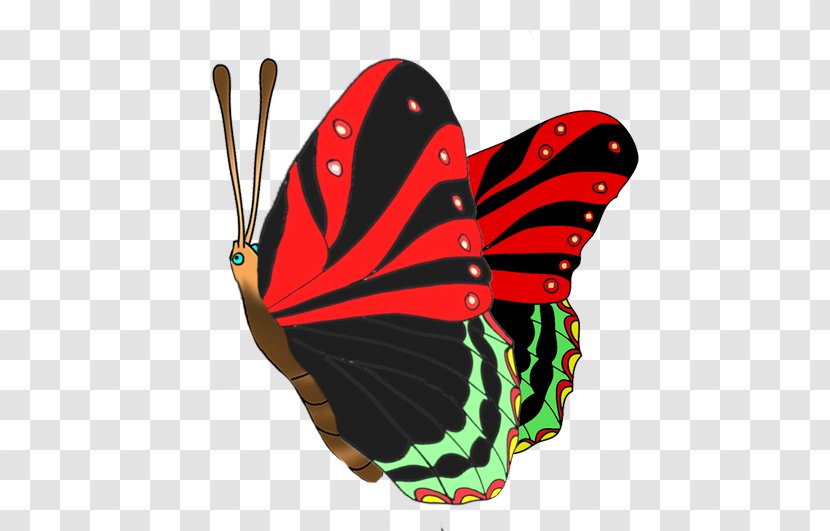 Butterfly Insect Red Clip Art - Invertebrate Transparent PNG