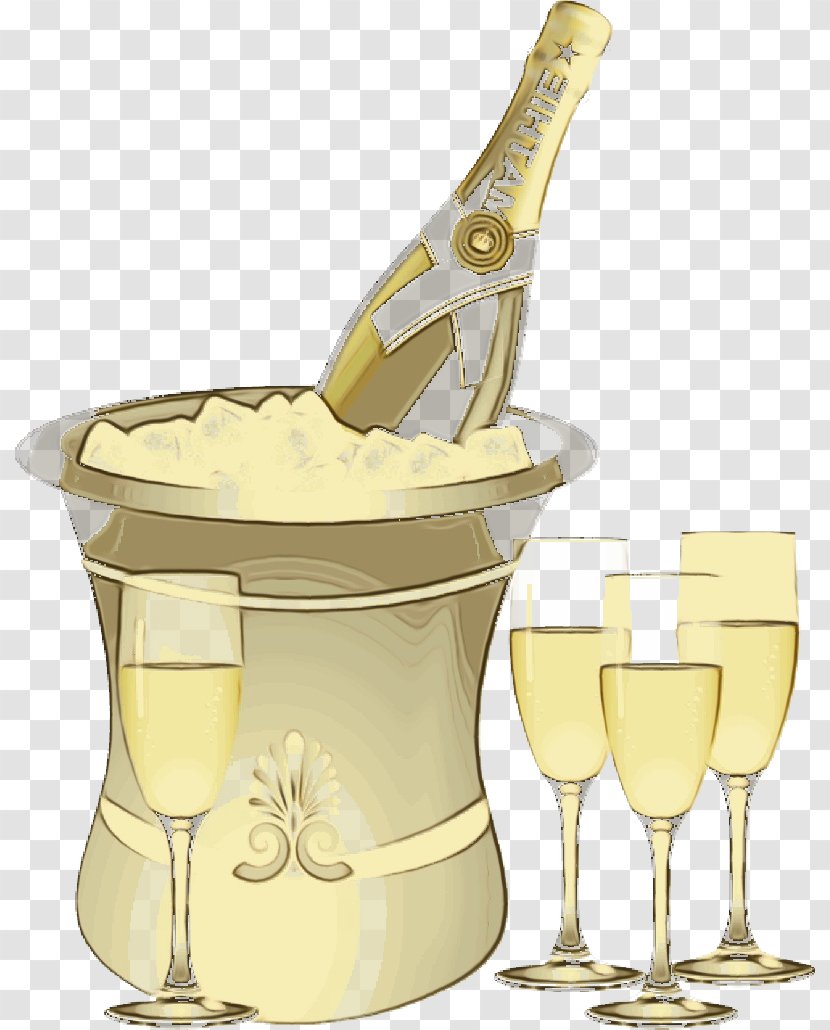 Champagne Bottle - Drinkware - Bucket Sparkling Wine Transparent PNG