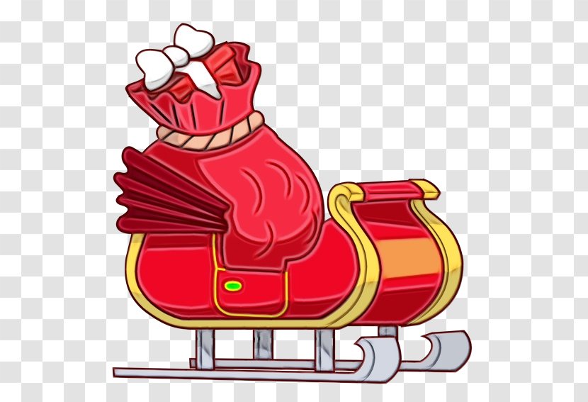 Cartoon Vehicle Sled Chair - Wet Ink Transparent PNG