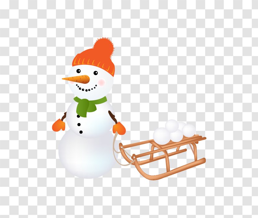 Snowman Royalty-free Christmas Clip Art - Beak - Sleigh Transparent PNG