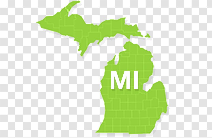 Michigan Blank Map Vector - Area Transparent PNG