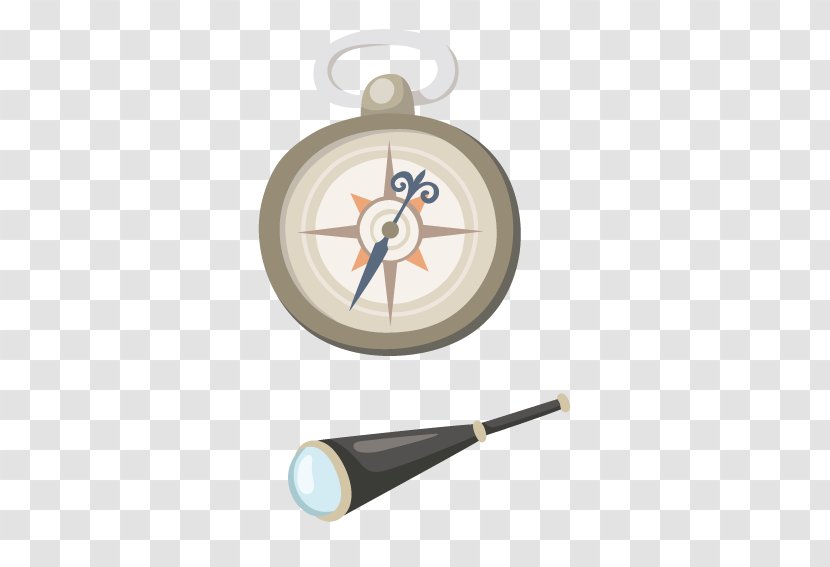 Clock - Home Accessories - Compass And Binoculars Transparent PNG