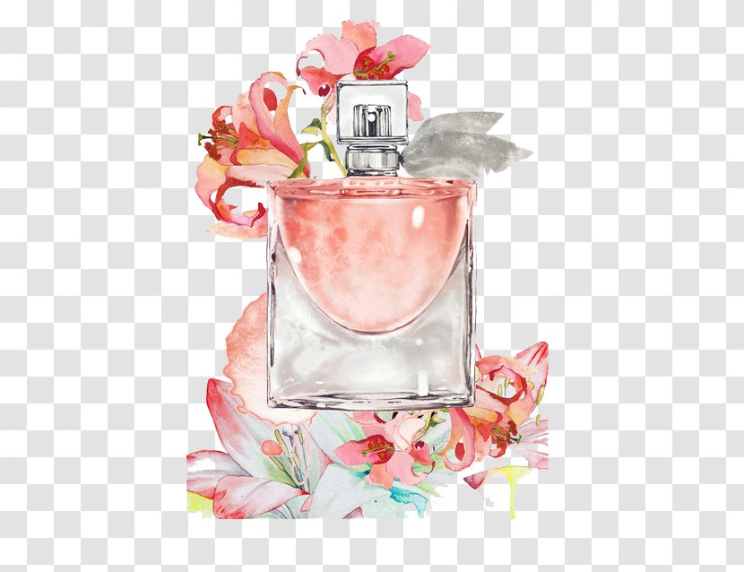 Perfume Watercolor Painting Illustration - Flower Transparent PNG