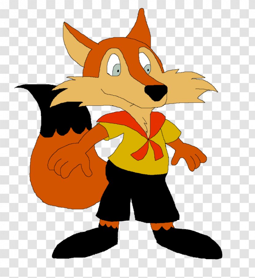 Red Fox Character Clip Art - Happy Camper Transparent PNG