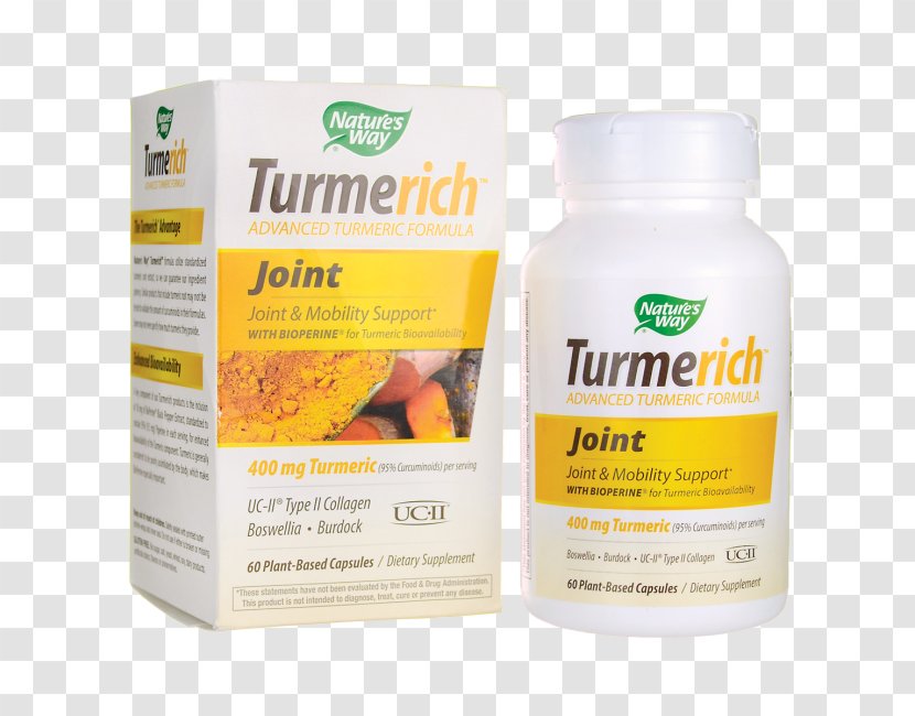 Dietary Supplement Nature's Way Turmerich Joint Indian Frankincense Capsule - Turmeric Honey Transparent PNG
