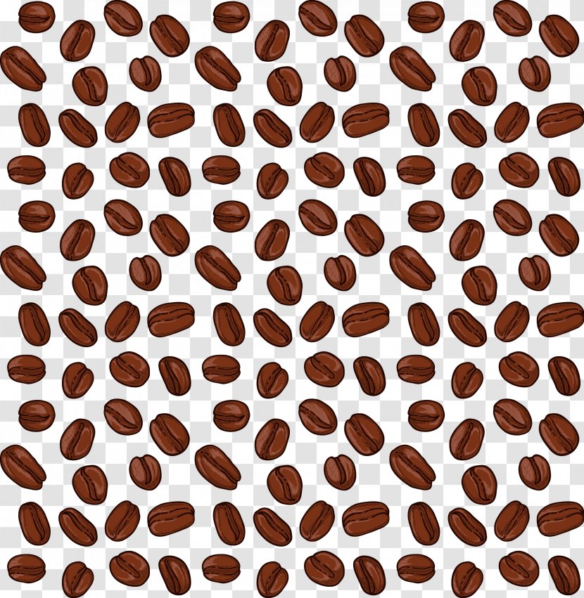 Iced Coffee Cafe Bean Pattern - Vector Hand-painted Beans Transparent PNG