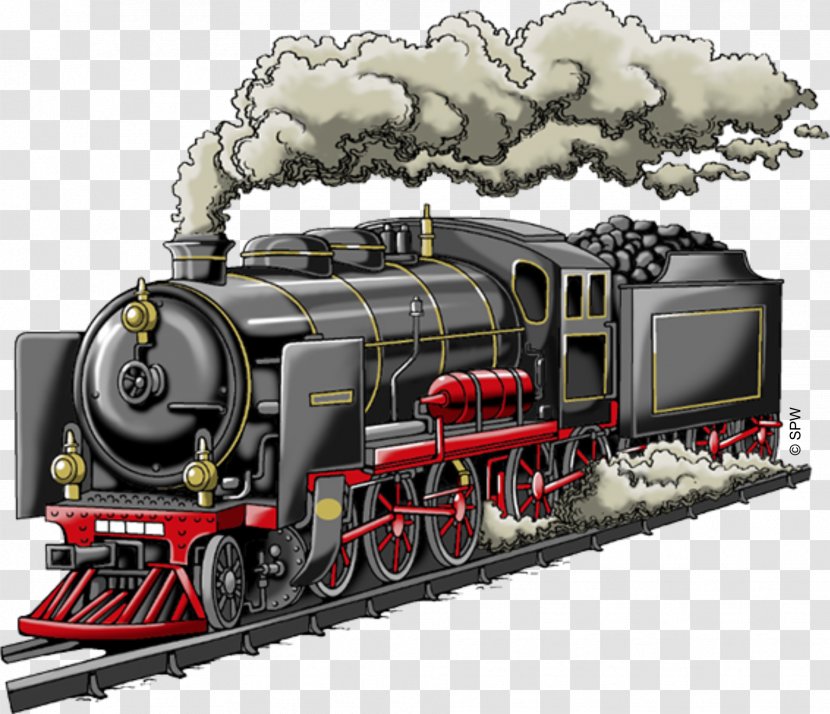 Steam Locomotive Train Railroad Car - Engineer - Eisenbahn Transparent PNG