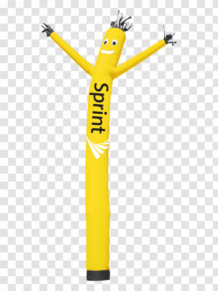 Tube Man Sprint Store Grand Opening Inflatable Promotion Advertising - Yellow Dancer Transparent PNG