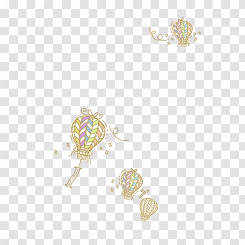 Yellow Body Piercing Jewellery Human Pattern - Hot Air Balloon Trip Transparent PNG