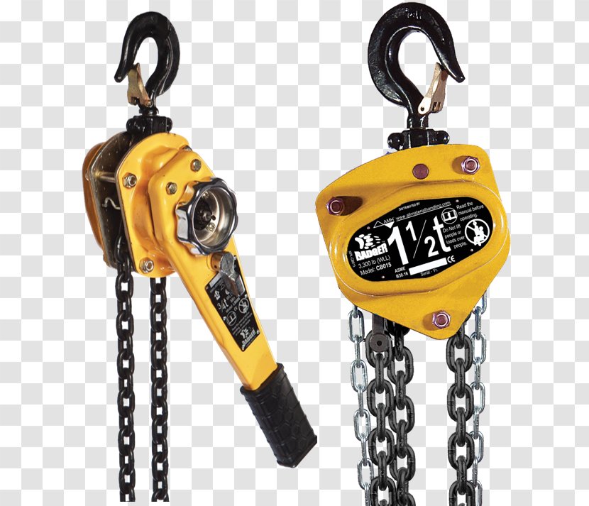 Hoist Chain Working Load Limit Crane Wire Rope - Yellow - Chains Transparent PNG