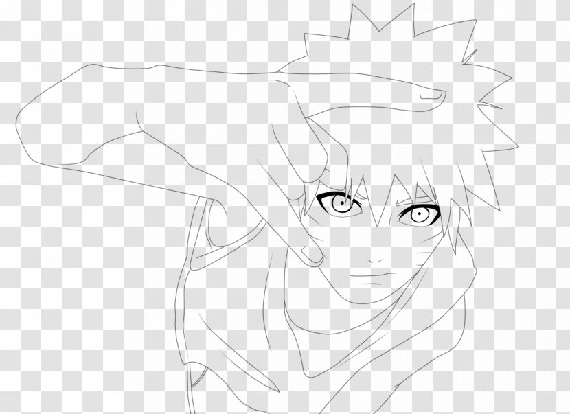 Eye Drawing Line Art Cartoon Sketch - Flower - Lineart Naruto Transparent PNG